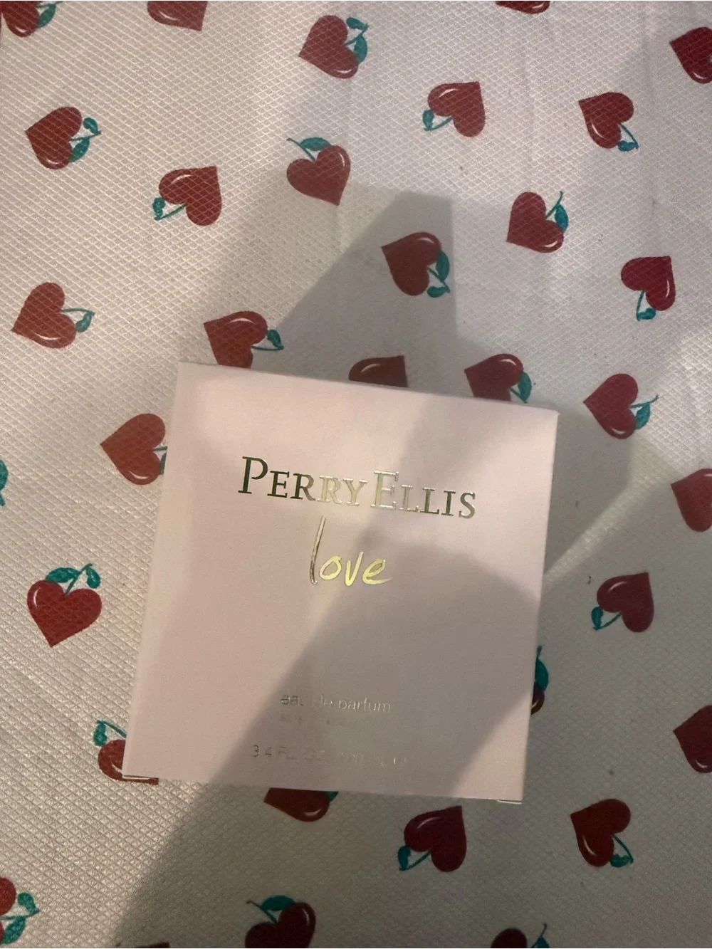 Perry Ellis Love 3.4 oz Pale Pink Box with Gold Logo